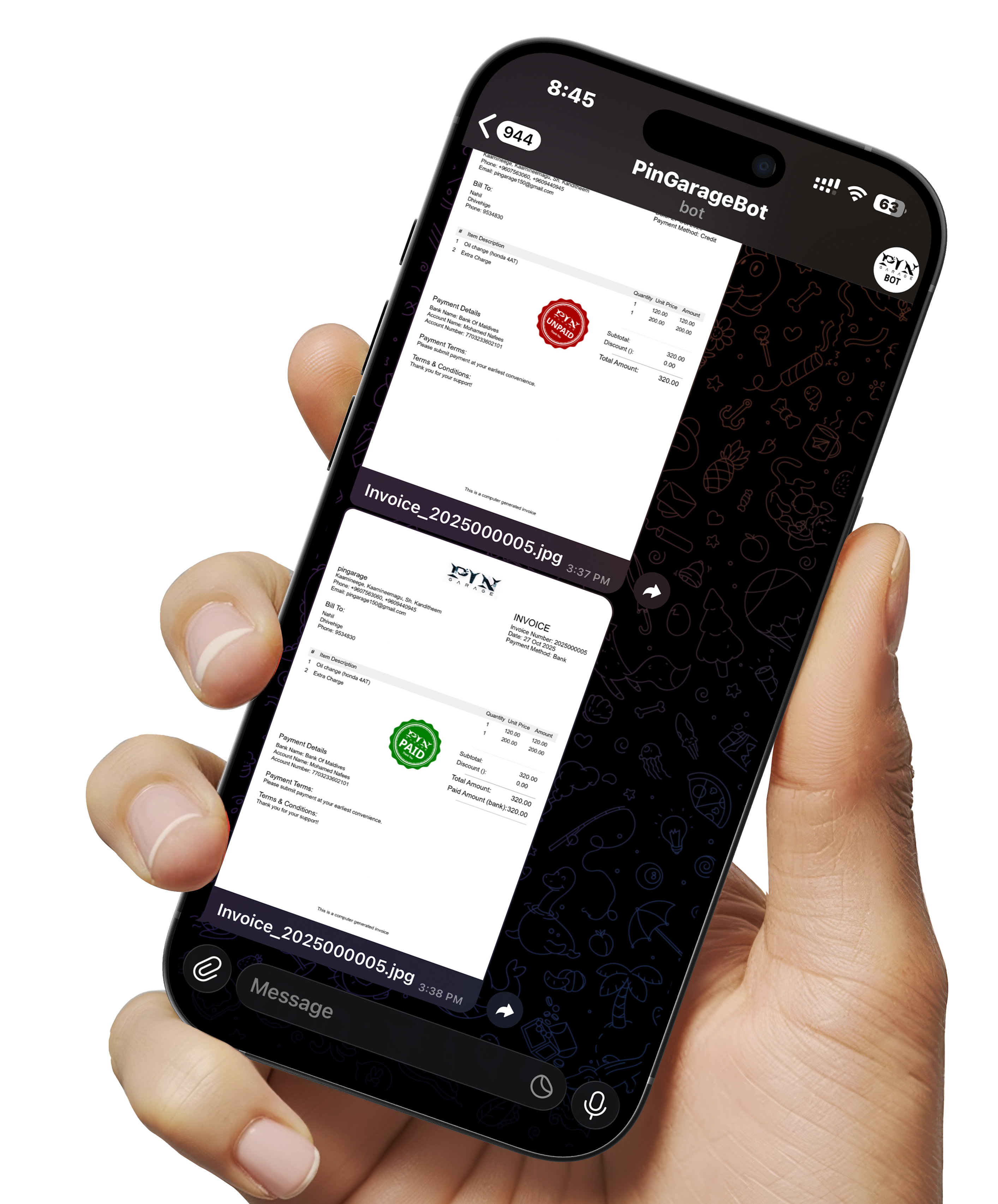 Telegram Auto Sending Feature